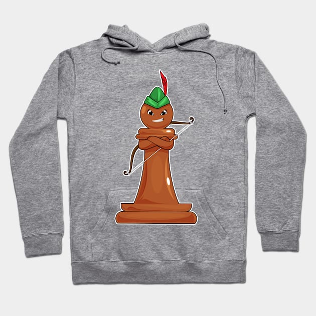 Chess piece Pawn Archer Chess Hoodie by Markus Schnabel